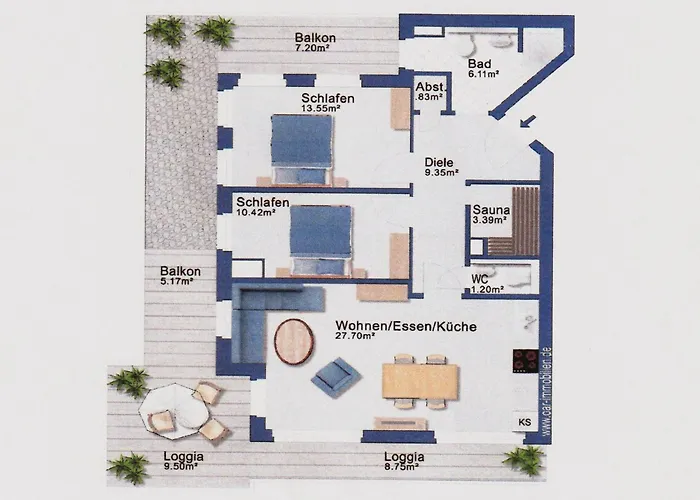 Annika Whg 12 Penthouse Baltica Mit Balkon *